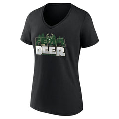 Women's Black Milwaukee Bucks Core Hometown V-Neck T-Shirt for sale