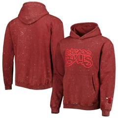 Chicago Bulls The Wild Collective Unisex Tonal Acid Wash Pullover Hoodie - Red on sale