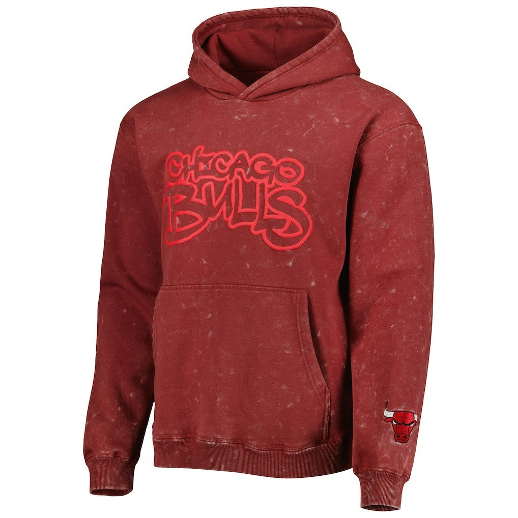 Chicago Bulls The Wild Collective Unisex Tonal Acid Wash Pullover Hoodie - Red on sale