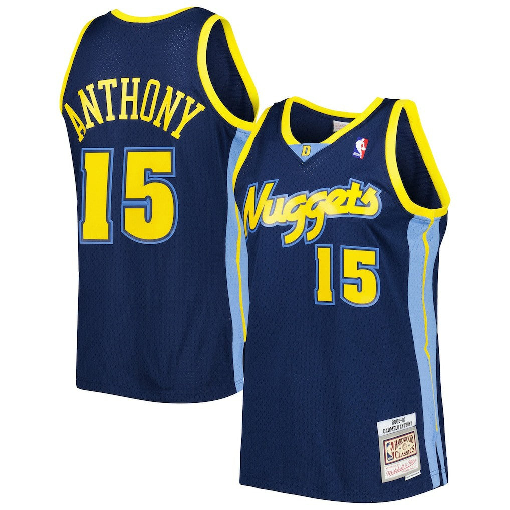 Carmelo Anthony Denver Nuggets Hardwood Classics Swingman Jersey sale - Navy outlet