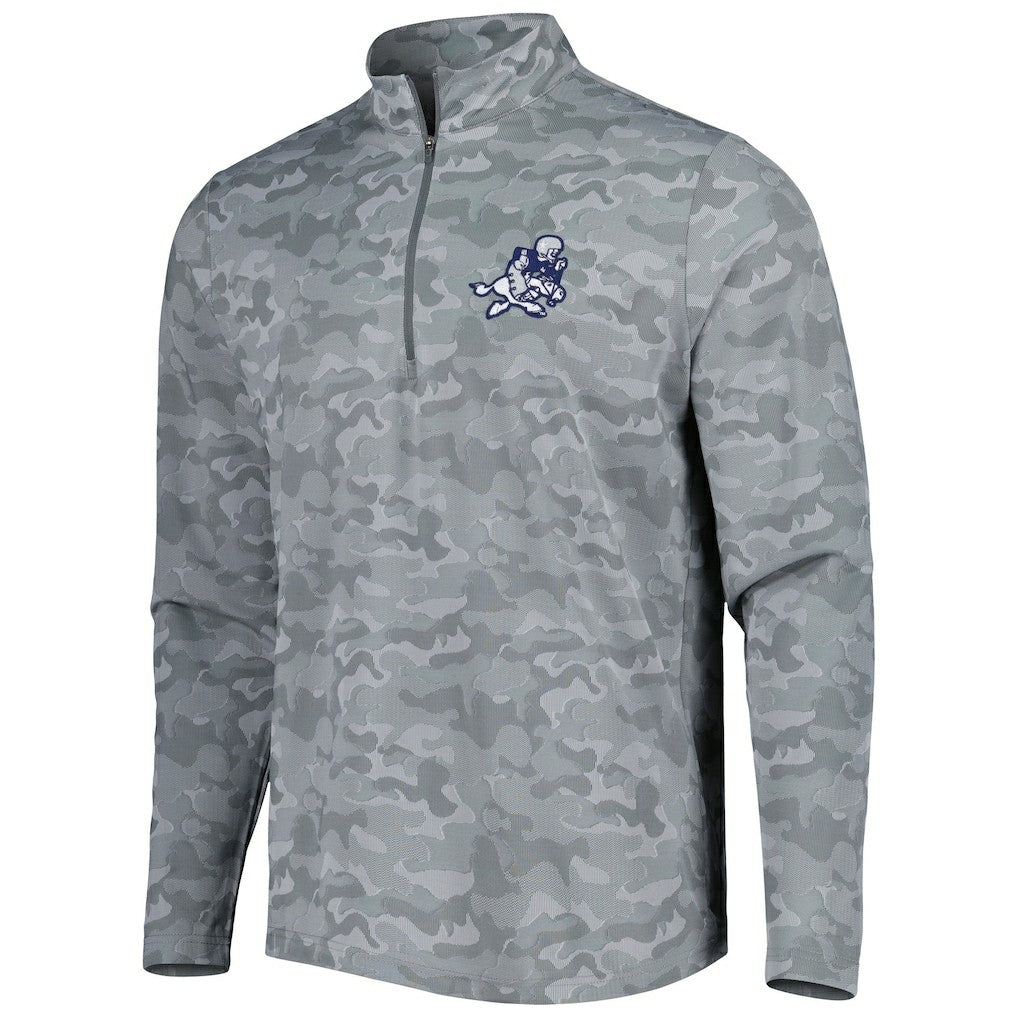 Dallas Cowboys Antigua Brigade Throwback Quarter-Zip Top - Gray discount