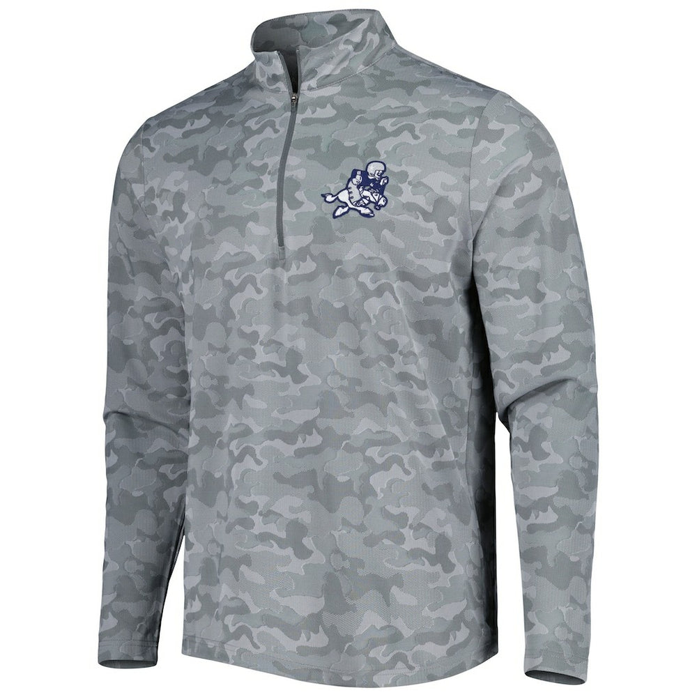 Dallas Cowboys Antigua Brigade Throwback Quarter-Zip Top - Gray discount