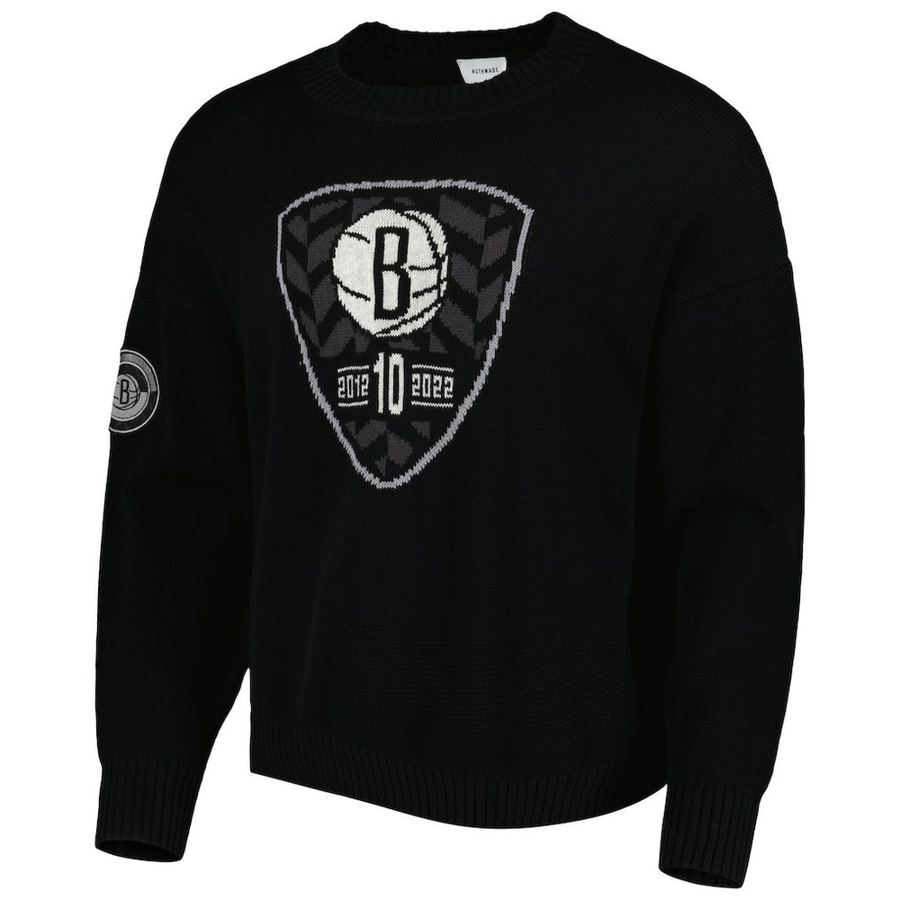 Brooklyn Nets AUTHMADE 10th Anniversary Pullover Sweater - Black shop