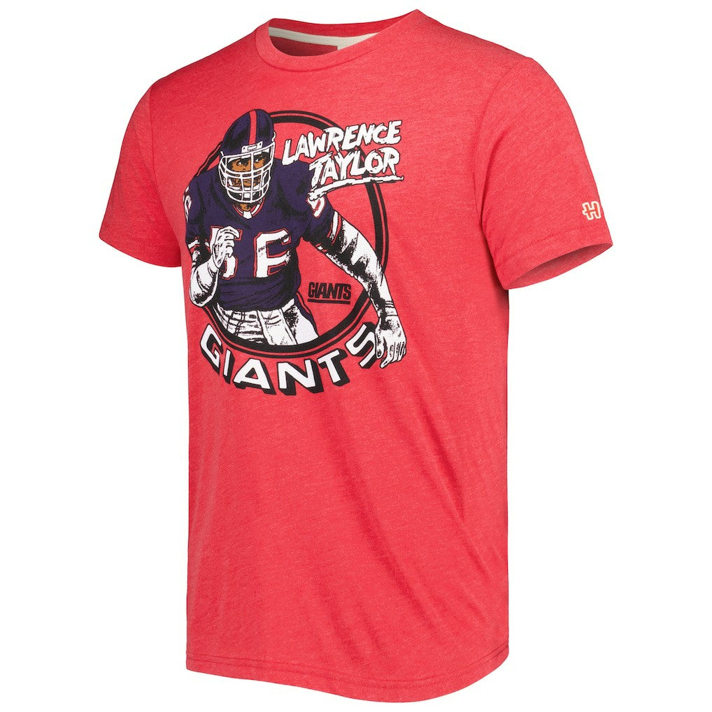 Lawrence Taylor New York Giants Homage Unisex Caricature Retired Player Tri-Blend T-Shirt - Red online