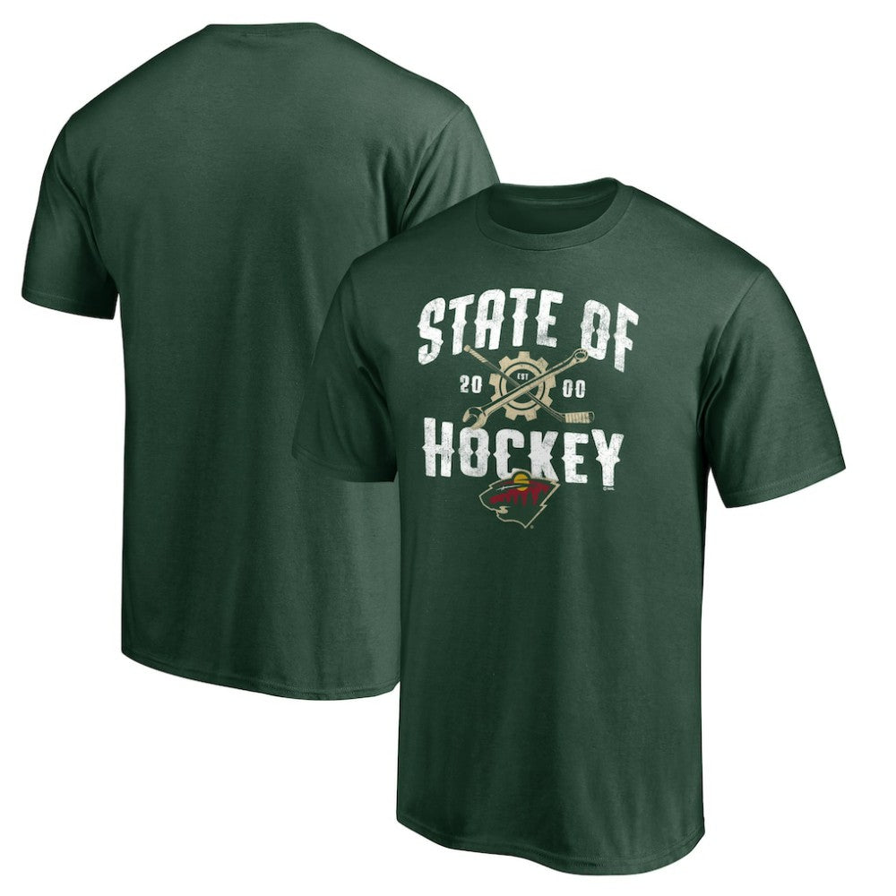 Minnesota Wild Hometown Collection Push Ahead T-Shirt - Green T-shirts