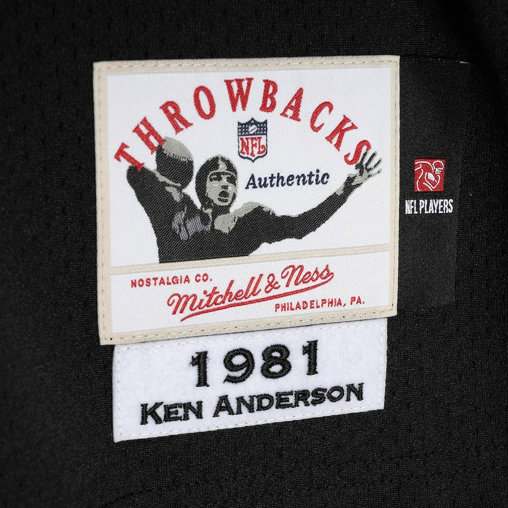 Ken Anderson Cincinnati Bengals 1981 Authentic Throwback Retired Player Jersey - Black on sale