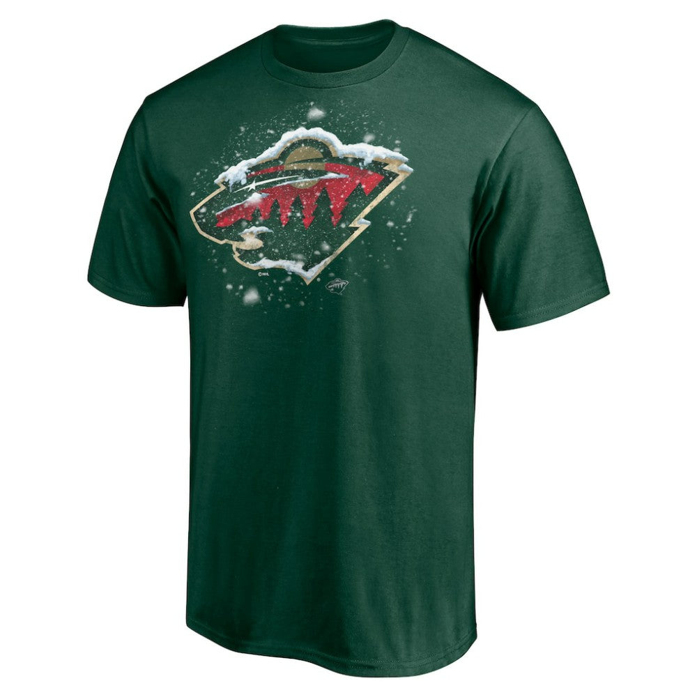 Minnesota Wild Snow Logo T-Shirt - Green T-shirts