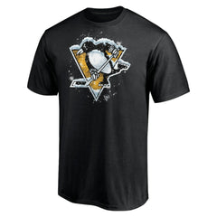 Pittsburgh Penguins Snow Logo T-Shirt - Black T-shirts