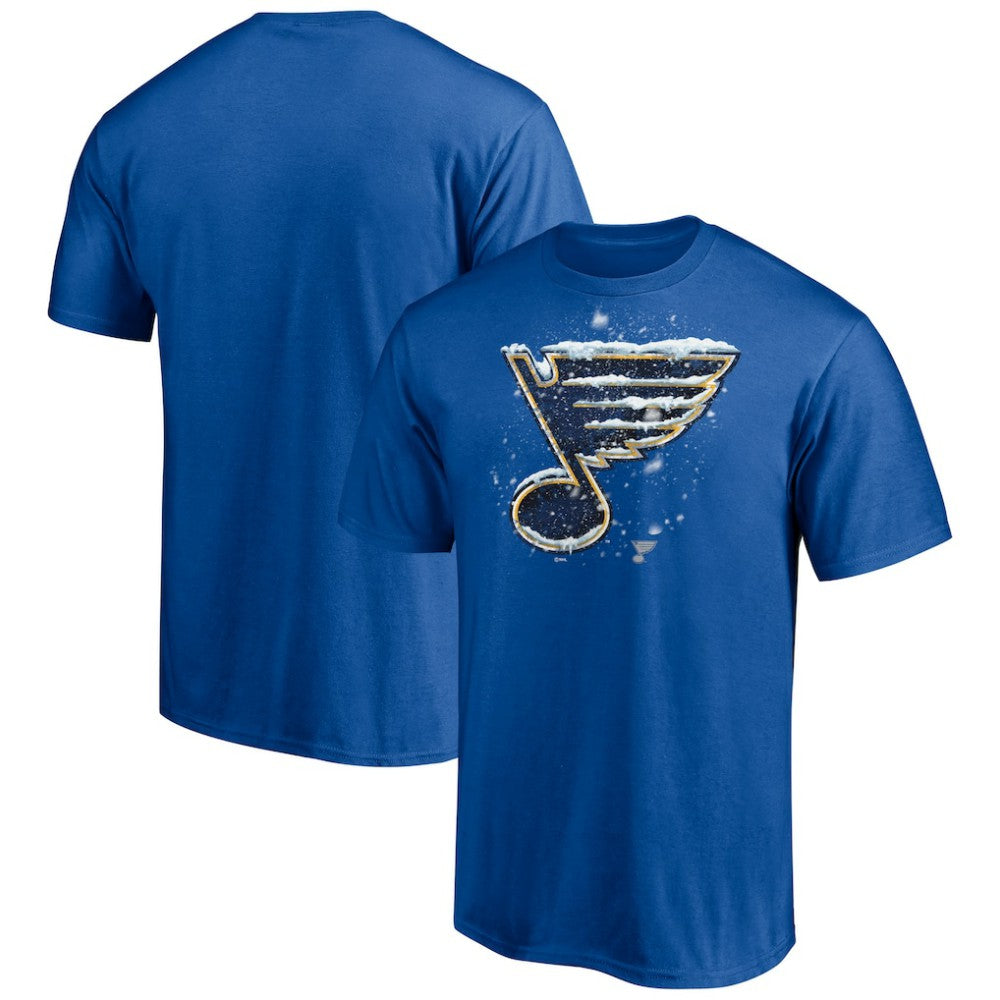 St. Louis Blues Snow Logo T-Shirt - Blue T-shirts