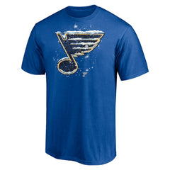 St. Louis Blues Snow Logo T-Shirt - Blue T-shirts