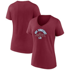 Colorado Avalanche Women's Active Edge V-Neck T-Shirt - Burgundy T-shirts