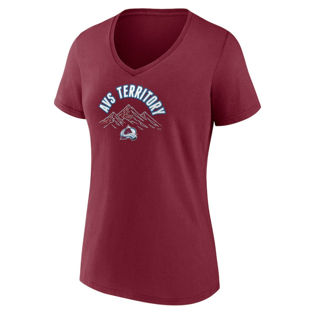 Colorado Avalanche Women's Active Edge V-Neck T-Shirt - Burgundy T-shirts