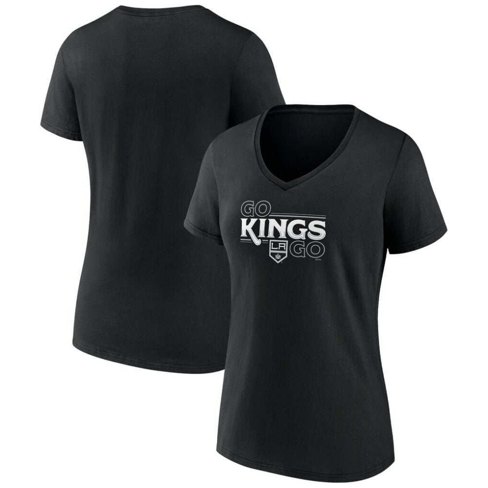 Los Angeles Kings Women's Active Edge V-Neck T-Shirt - Black T-shirts