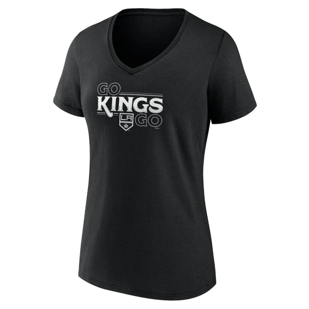 Los Angeles Kings Women's Active Edge V-Neck T-Shirt - Black T-shirts