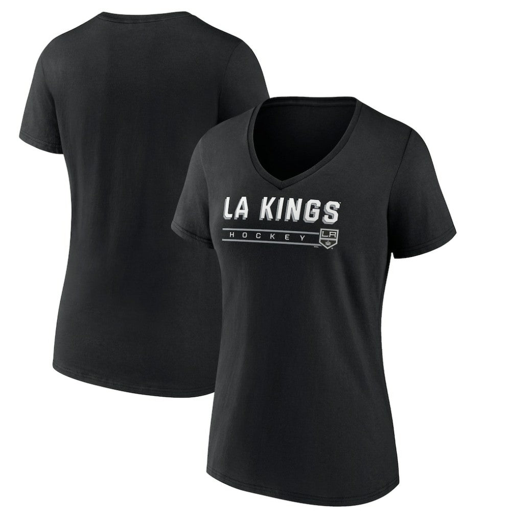 Los Angeles Kings Women's Primary Play V-Neck T-Shirt - Black T-shirts