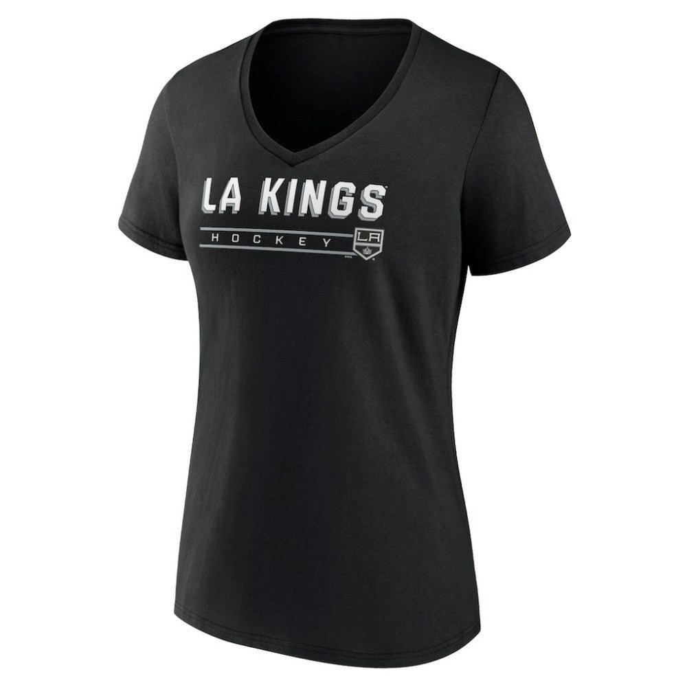 Los Angeles Kings Women's Primary Play V-Neck T-Shirt - Black T-shirts