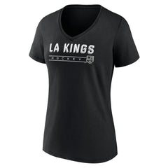 Los Angeles Kings Women's Primary Play V-Neck T-Shirt - Black T-shirts