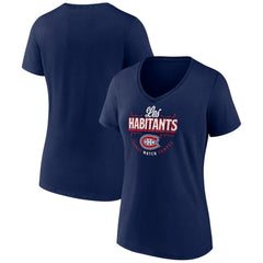 Montreal Canadiens Women's Active Edge V-Neck T-Shirt - Navy T-shirts