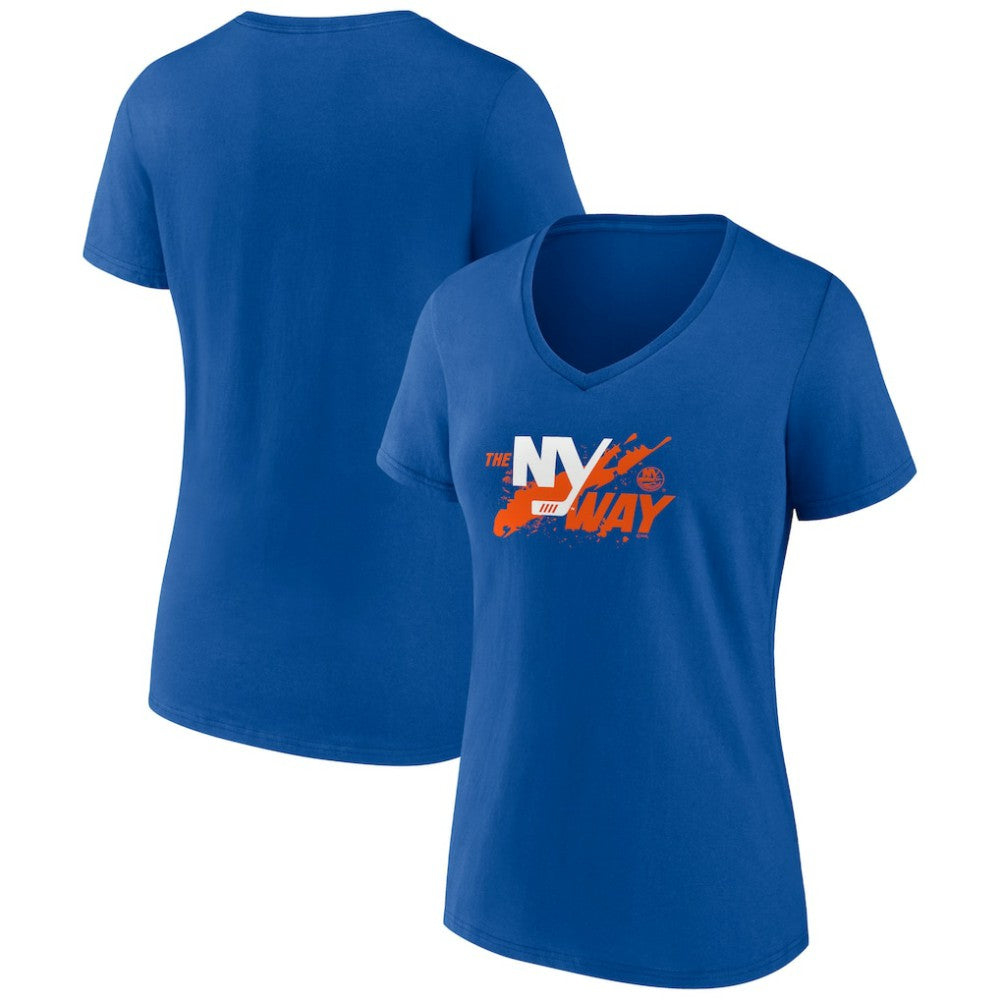 New York Islanders Women's Active Edge V-Neck T-Shirt - Royal T-shirts