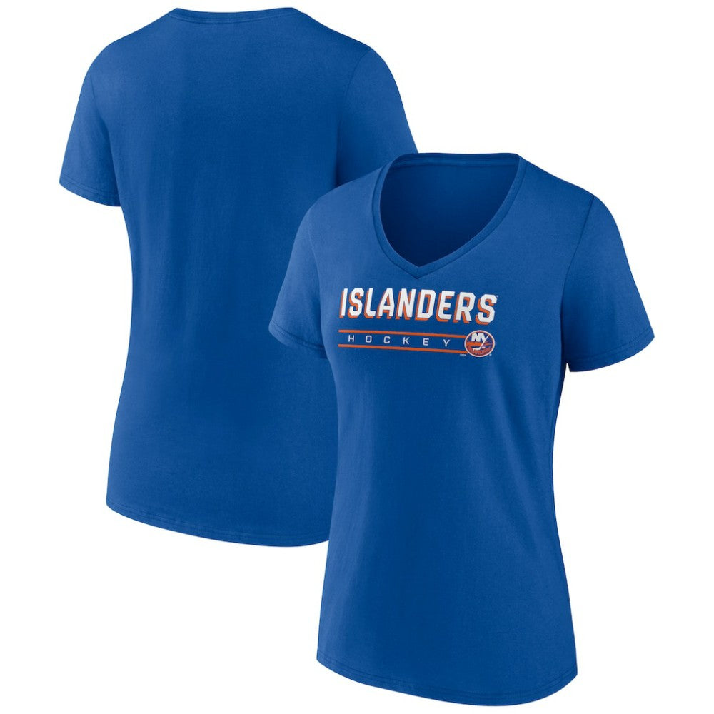 New York Islanders Women's Primary Play V-Neck T-Shirt - Royal T-shirts