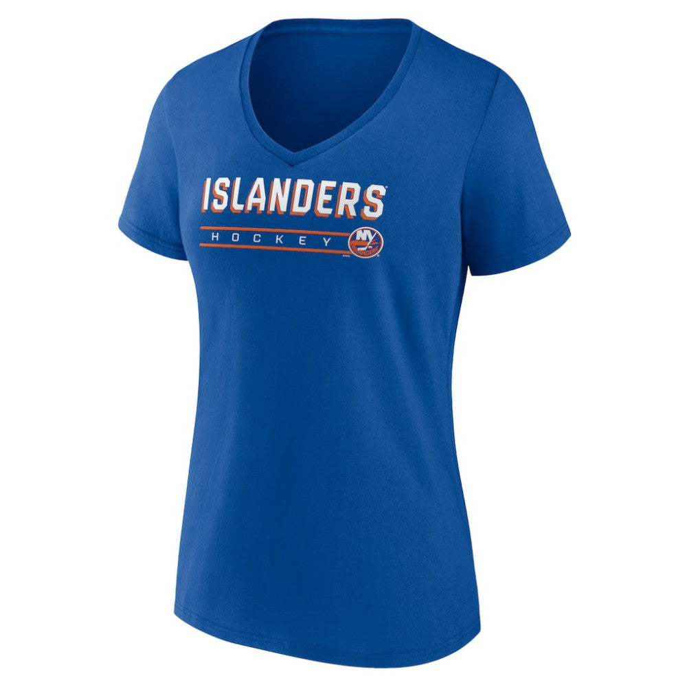 New York Islanders Women's Primary Play V-Neck T-Shirt - Royal T-shirts
