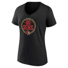 Ottawa Senators Women's Active Edge V-Neck T-Shirt - Black T-shirts