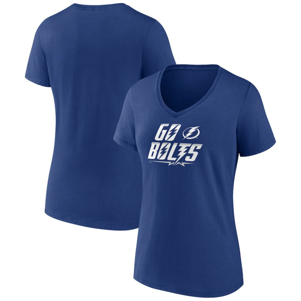 Tampa Bay Lightning Women's Active Edge V-Neck T-Shirt - Blue T-shirts