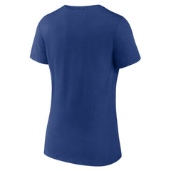 Vancouver Canucks Women's Slapshot V-Neck T-Shirt - Blue T-shirts