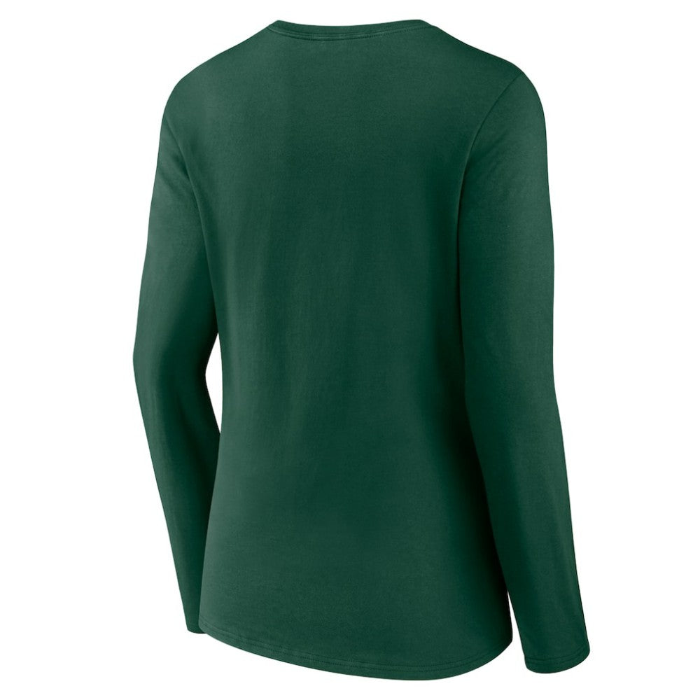 Minnesota Wild Women's Forge Long Sleeve V-Neck T-Shirt - Green T-shirts
