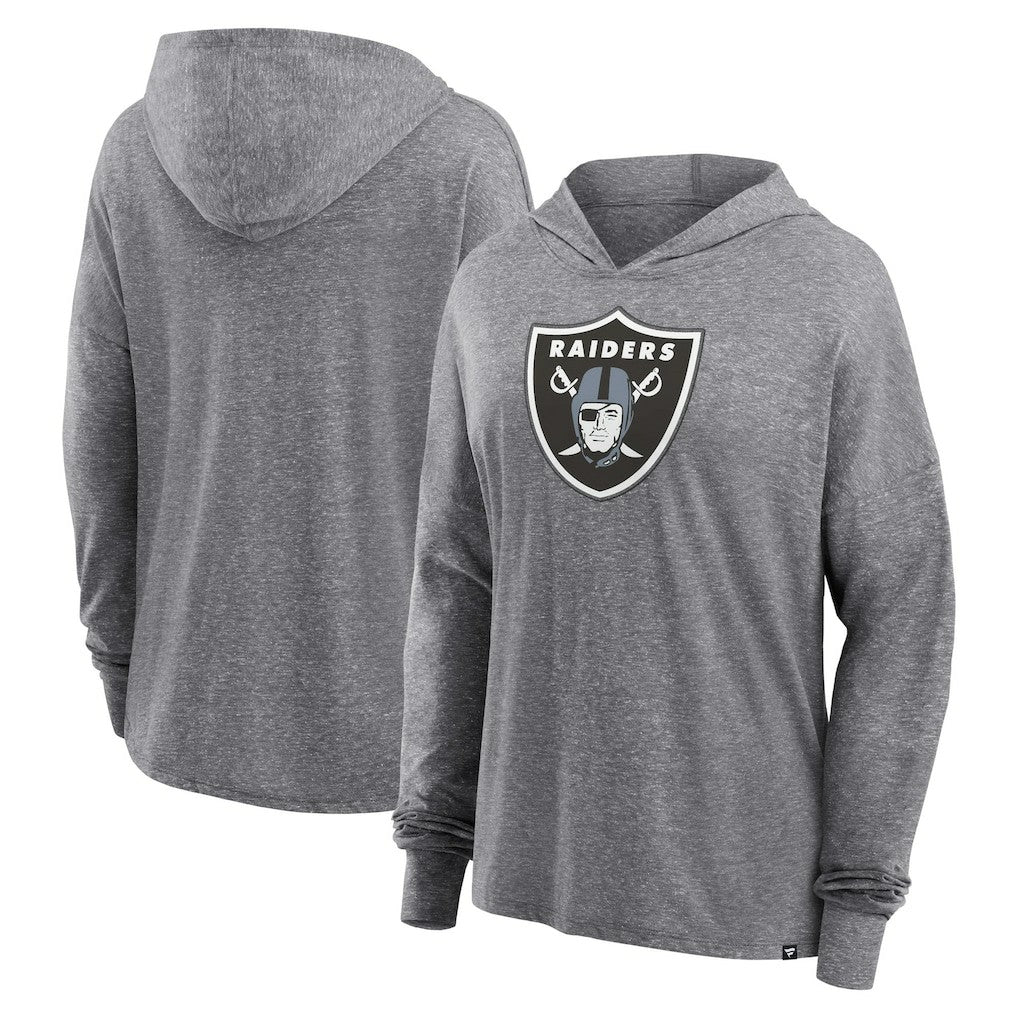 Las Vegas Raiders Women's Cozy Primary Pullover Hoodie - Heather Gray online