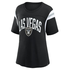 Las Vegas Raiders Women's Earned Stripes T-Shirt - Black on sale