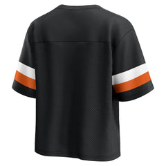 Cincinnati Bengals Women's Established Jersey Cropped V-Neck T-Shirt - Black online