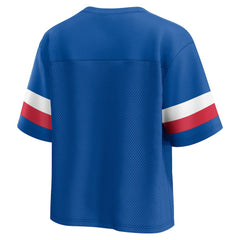 Buffalo Bills Women's Established Jersey Cropped V-Neck T-Shirt - Royal discount