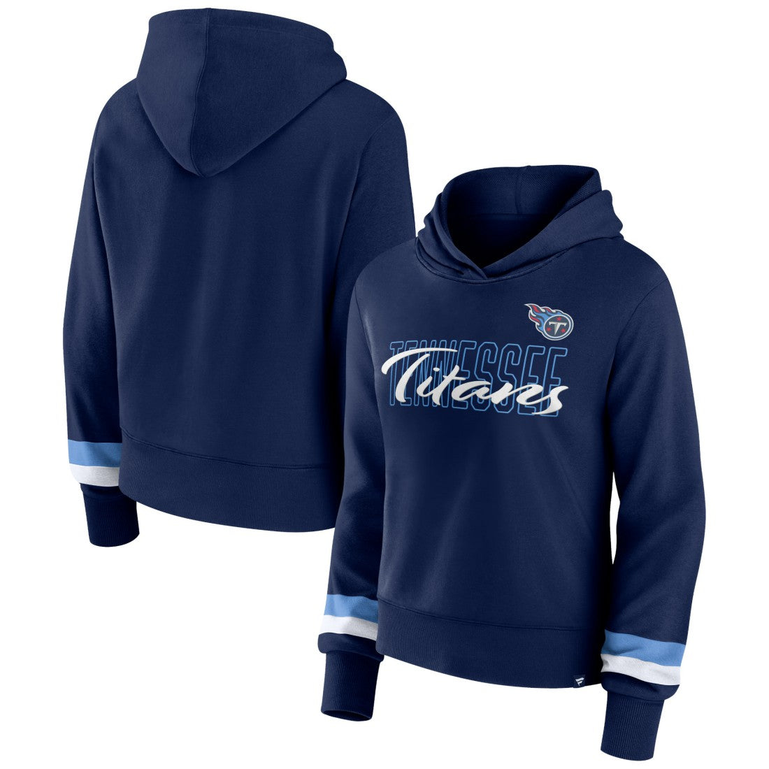Tennessee Titans Women's Over Under Pullover Hoodie - Navy discount