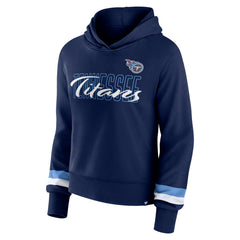Tennessee Titans Women's Over Under Pullover Hoodie - Navy discount