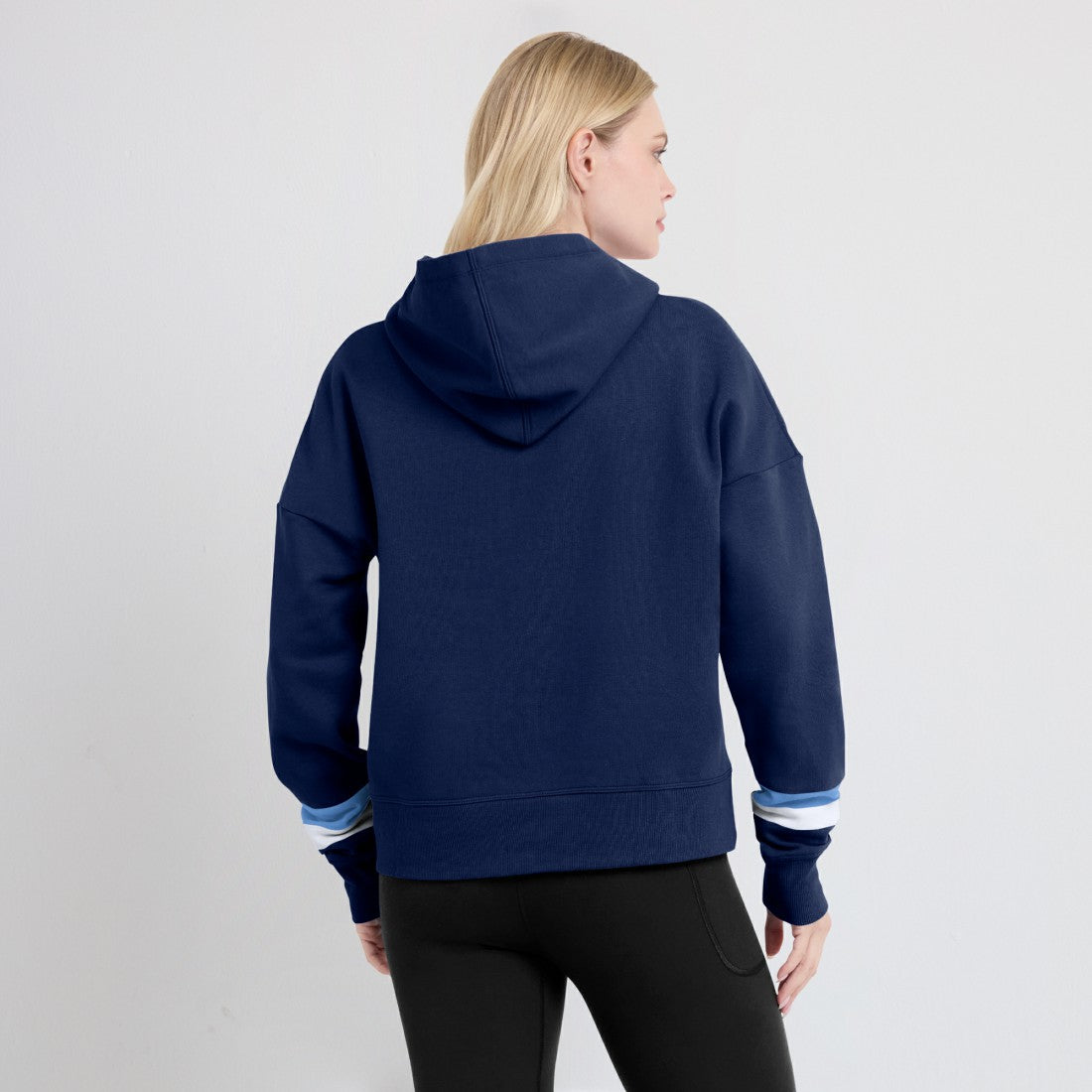 Tennessee Titans Women's Over Under Pullover Hoodie - Navy discount