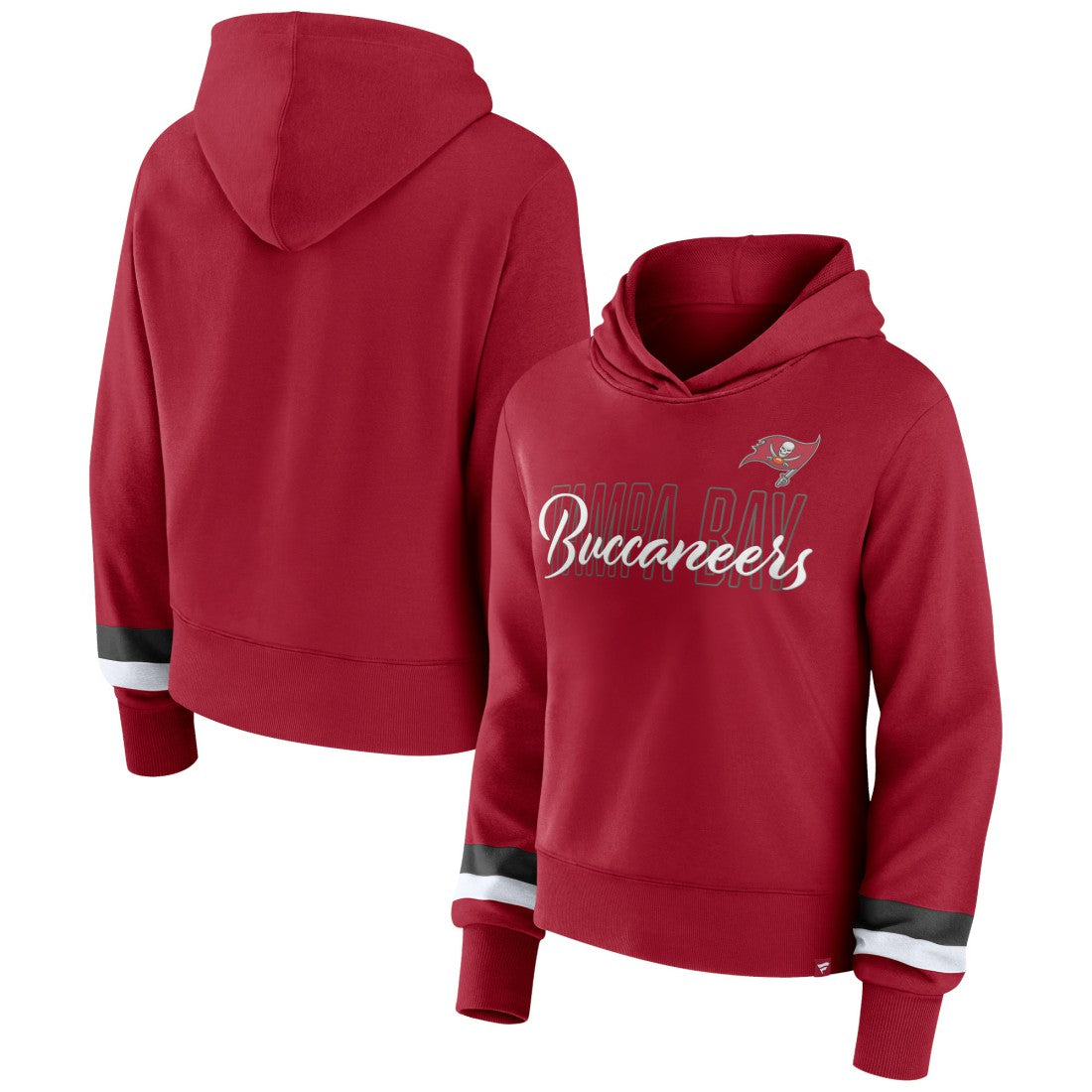 Tampa Bay Buccaneers Women's Over Under Pullover Hoodie - Red online