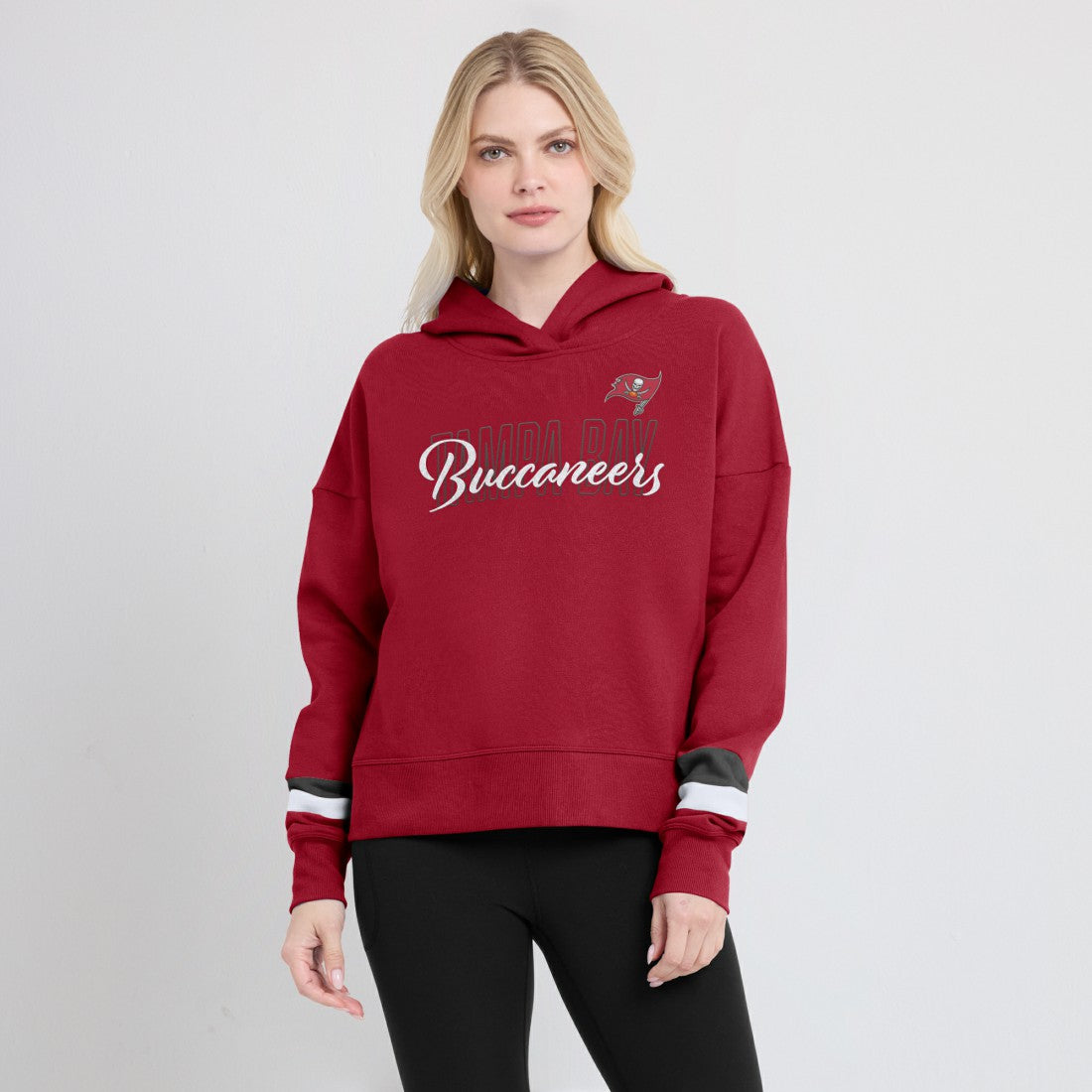 Tampa Bay Buccaneers Women's Over Under Pullover Hoodie - Red online