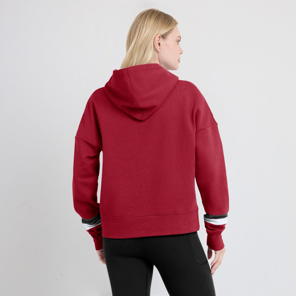 Tampa Bay Buccaneers Women's Over Under Pullover Hoodie - Red online
