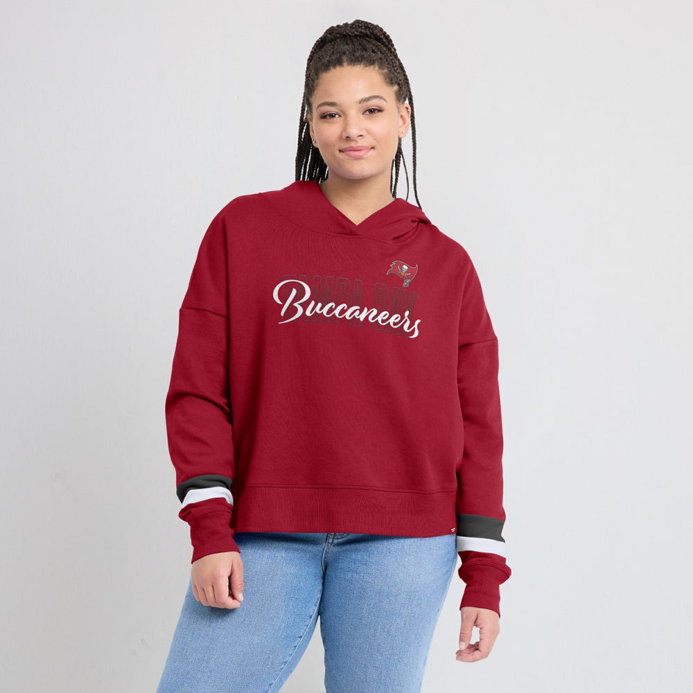 Tampa Bay Buccaneers Women's Over Under Pullover Hoodie - Red online