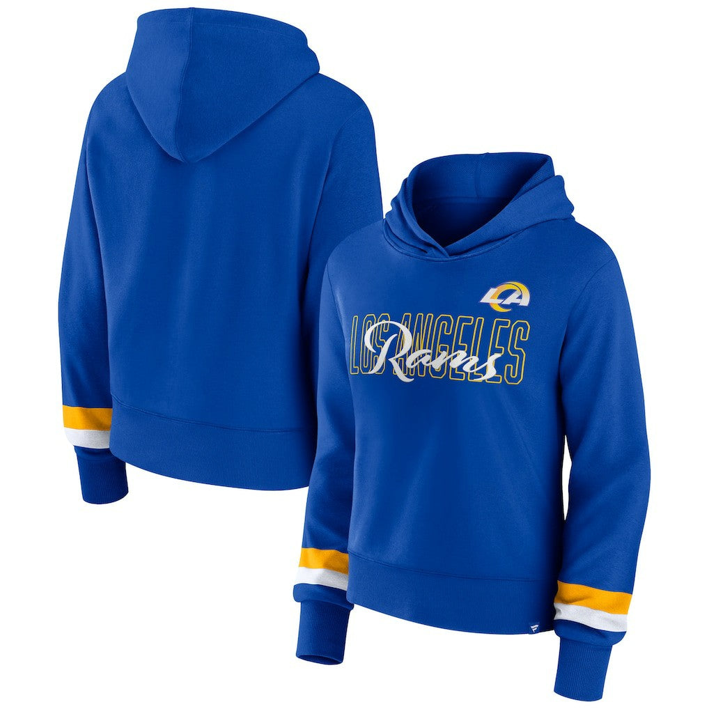 Los Angeles Rams Women's Over Under Pullover Hoodie - Royal online