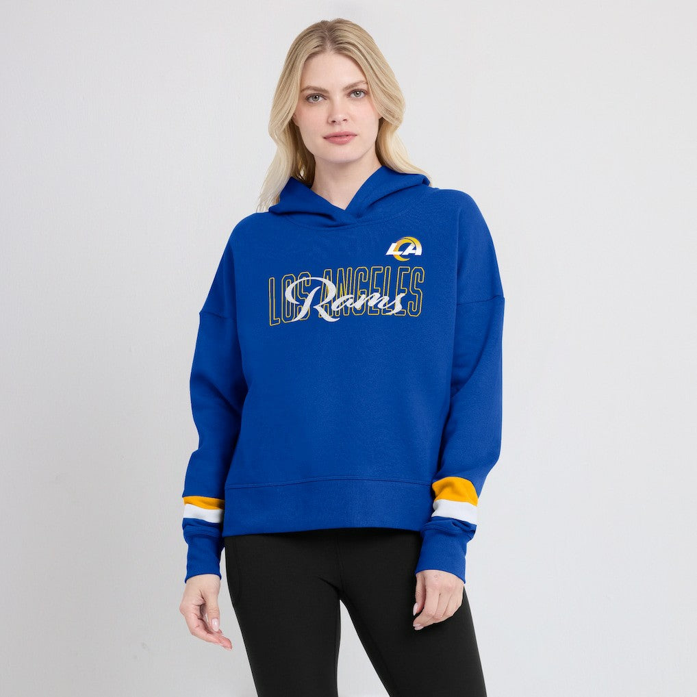 Los Angeles Rams Women's Over Under Pullover Hoodie - Royal online