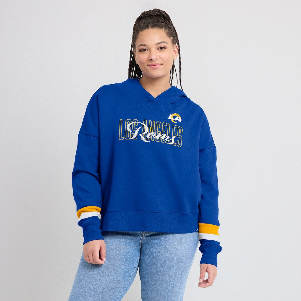 Los Angeles Rams Women's Over Under Pullover Hoodie - Royal online