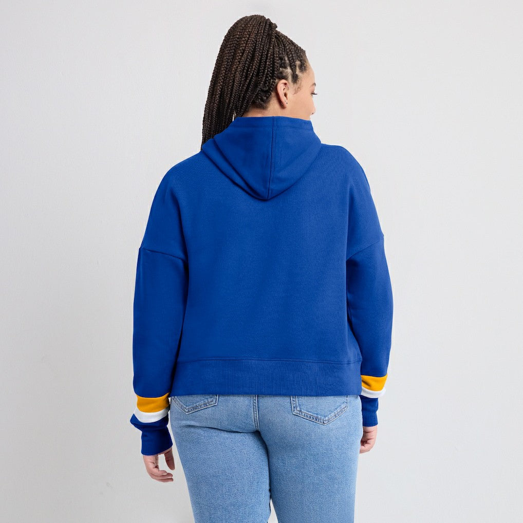 Los Angeles Rams Women's Over Under Pullover Hoodie - Royal online