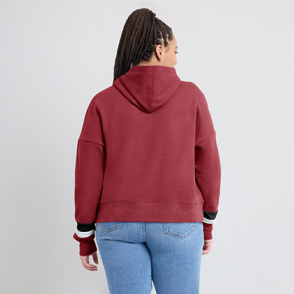 Arizona Cardinals Women's Over Under Pullover Hoodie - Cardinal online