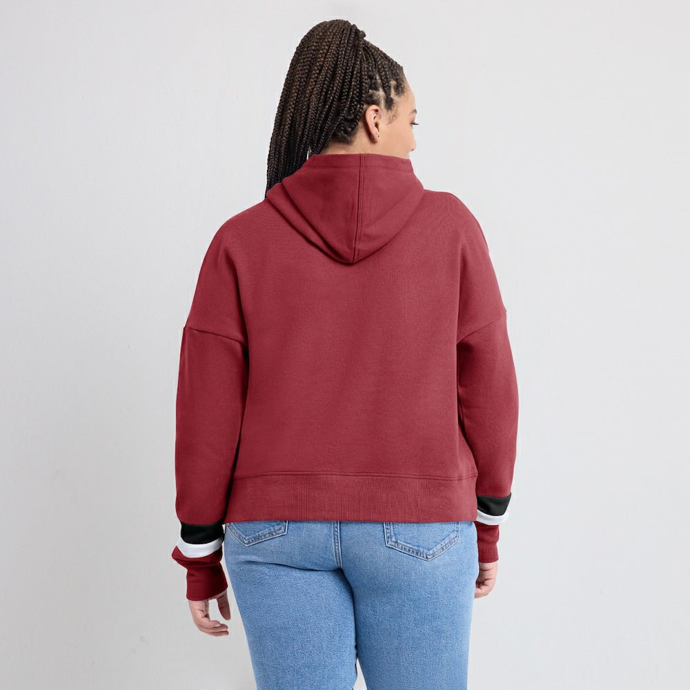 Arizona Cardinals Women's Over Under Pullover Hoodie - Cardinal online