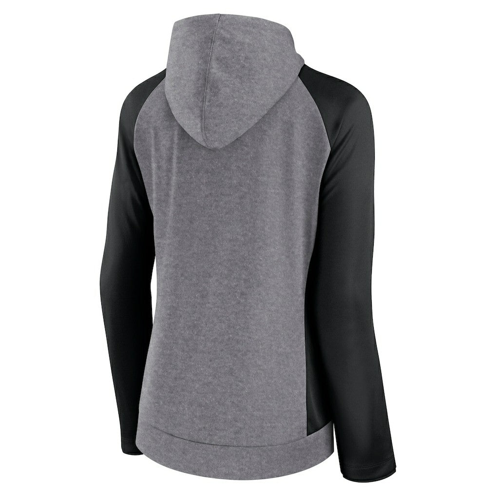 Carolina Panthers Women's Blind Side Lightweight Full-Zip Hoodie - Heather Gray/College Black outlet