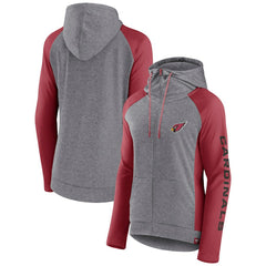 Arizona Cardinals Women's Blind Side Lightweight Full-Zip Hoodie - Heather Gray/College Cardinal cheap