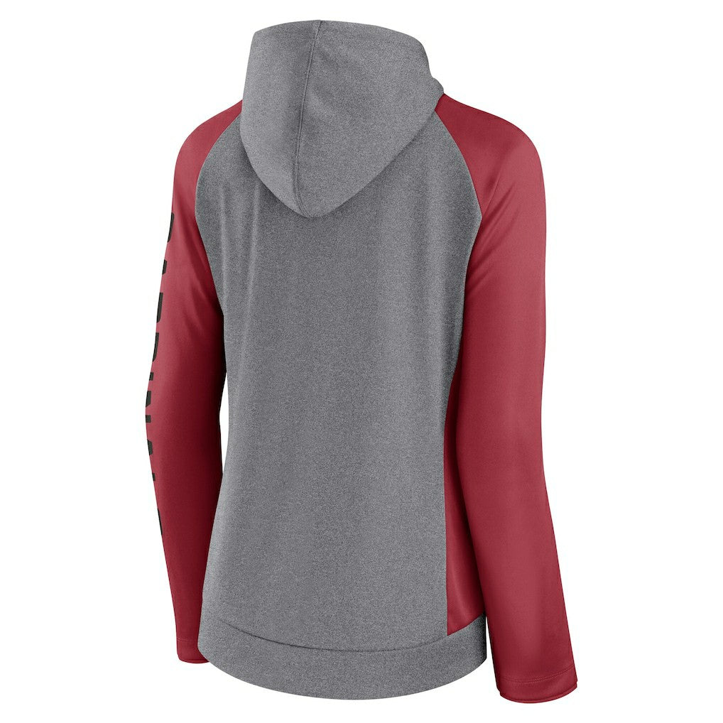 Arizona Cardinals Women's Blind Side Lightweight Full-Zip Hoodie - Heather Gray/College Cardinal cheap