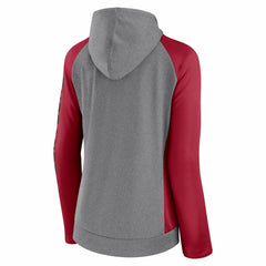 Tampa Bay Buccaneers Women's Blind Side Lightweight Full-Zip Hoodie - Heather Gray/College Red for sale